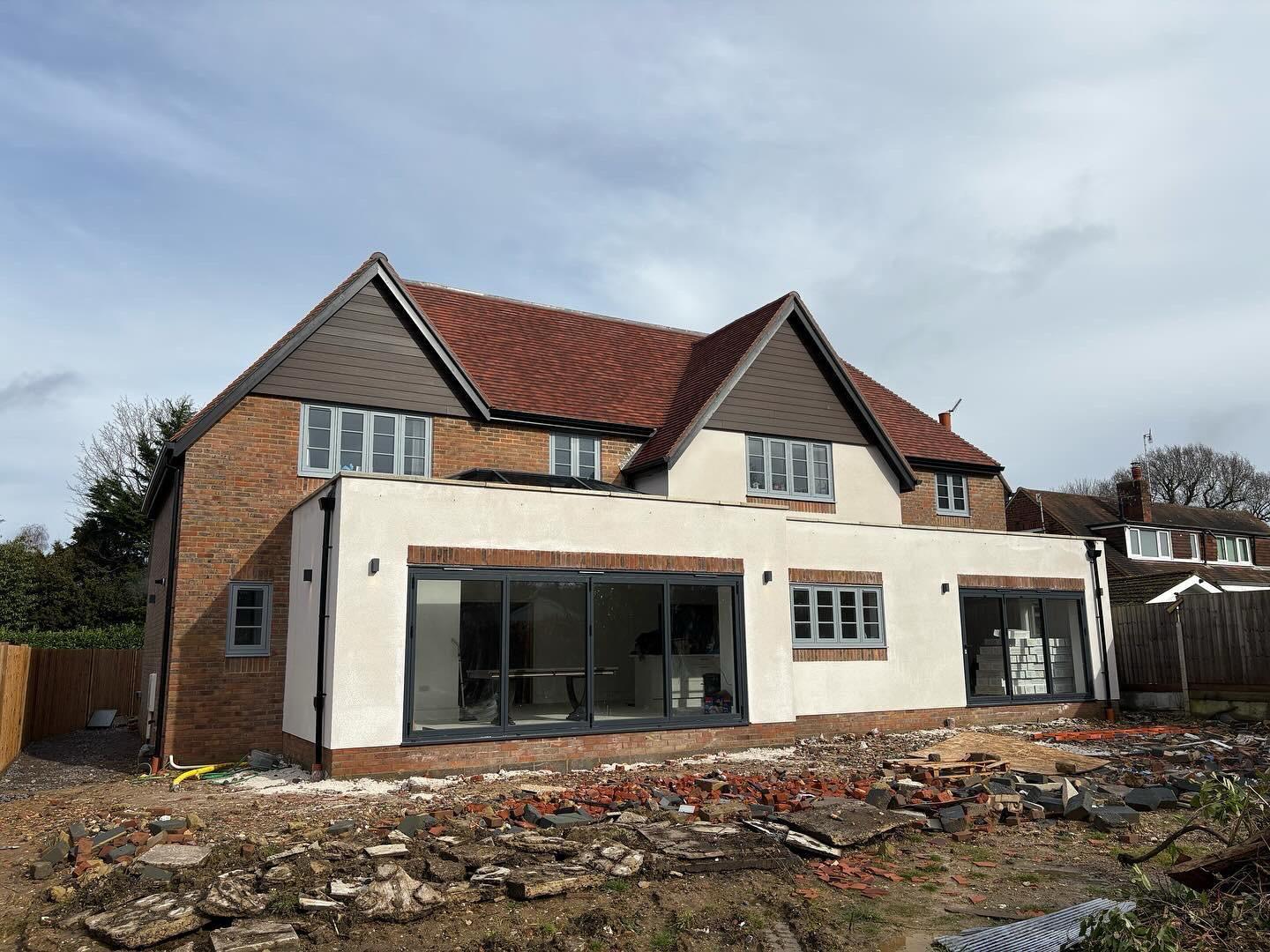 Rear exterior of the new build home